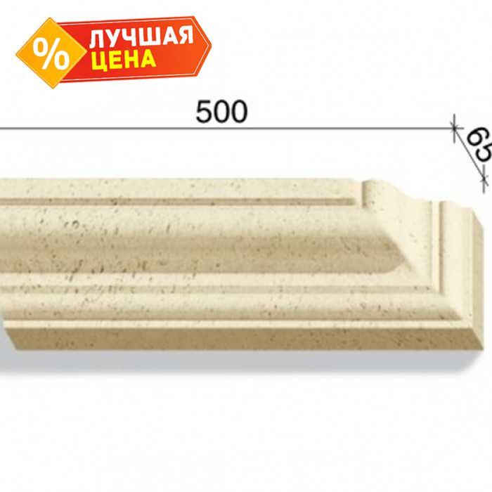 Угловой элемент для наличников и карнизов White Hills Тиволи 721-14, 500х65х130