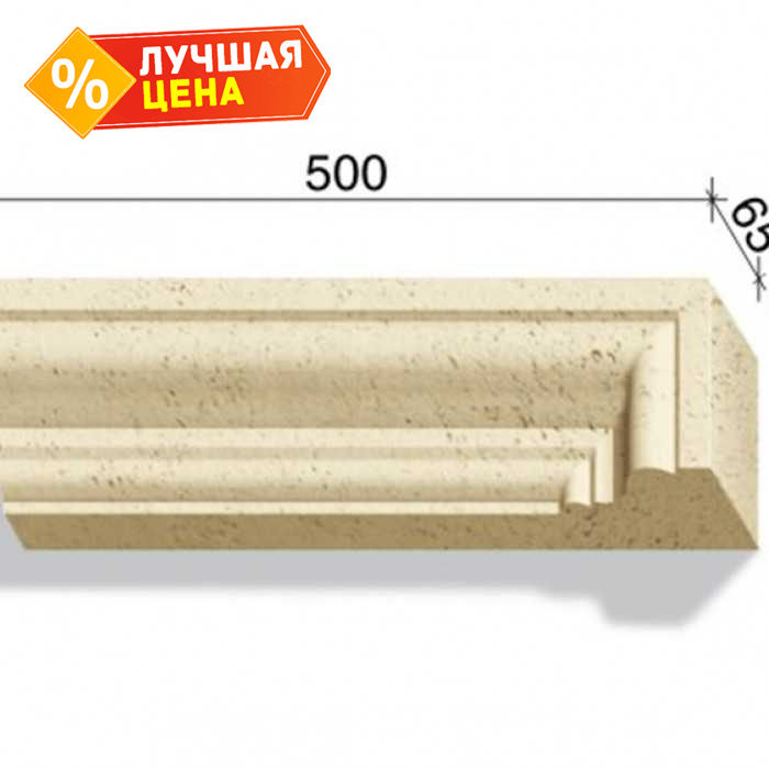 Угловой элемент для наличников и карнизов White Hills Тиволи 720-12, 500х65х130