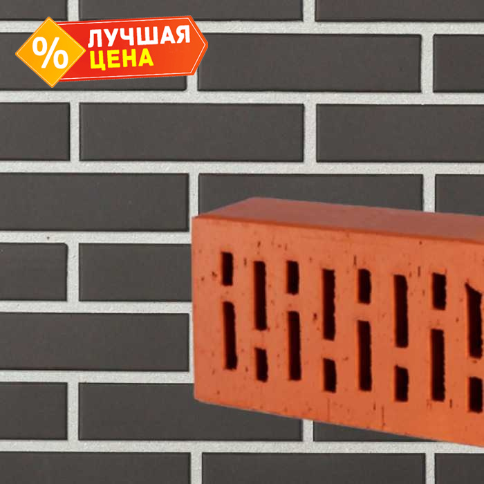 Кирпич облицовочный радиусный пустотелый Lode Saturn F15 (R60) гладкий, 250х120х65 мм
